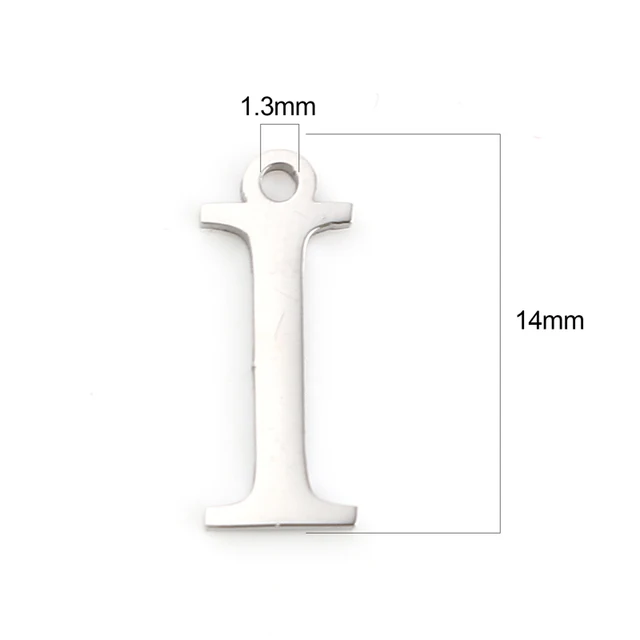 Fashion 304 Stainless Steel Charms Silver Color Greek Alphabet Pendants for Women Necklace Earring Jewelry Accessories Gifts Style I