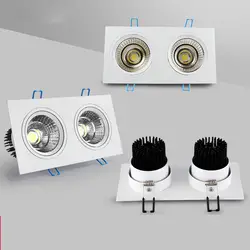 1 шт 5 w 7 w 10 w AC85V-265V 110 V/220 V светодиодный затемнения потолок квадратная COB-матрица светильники встраиваемые светодиодный пятно света