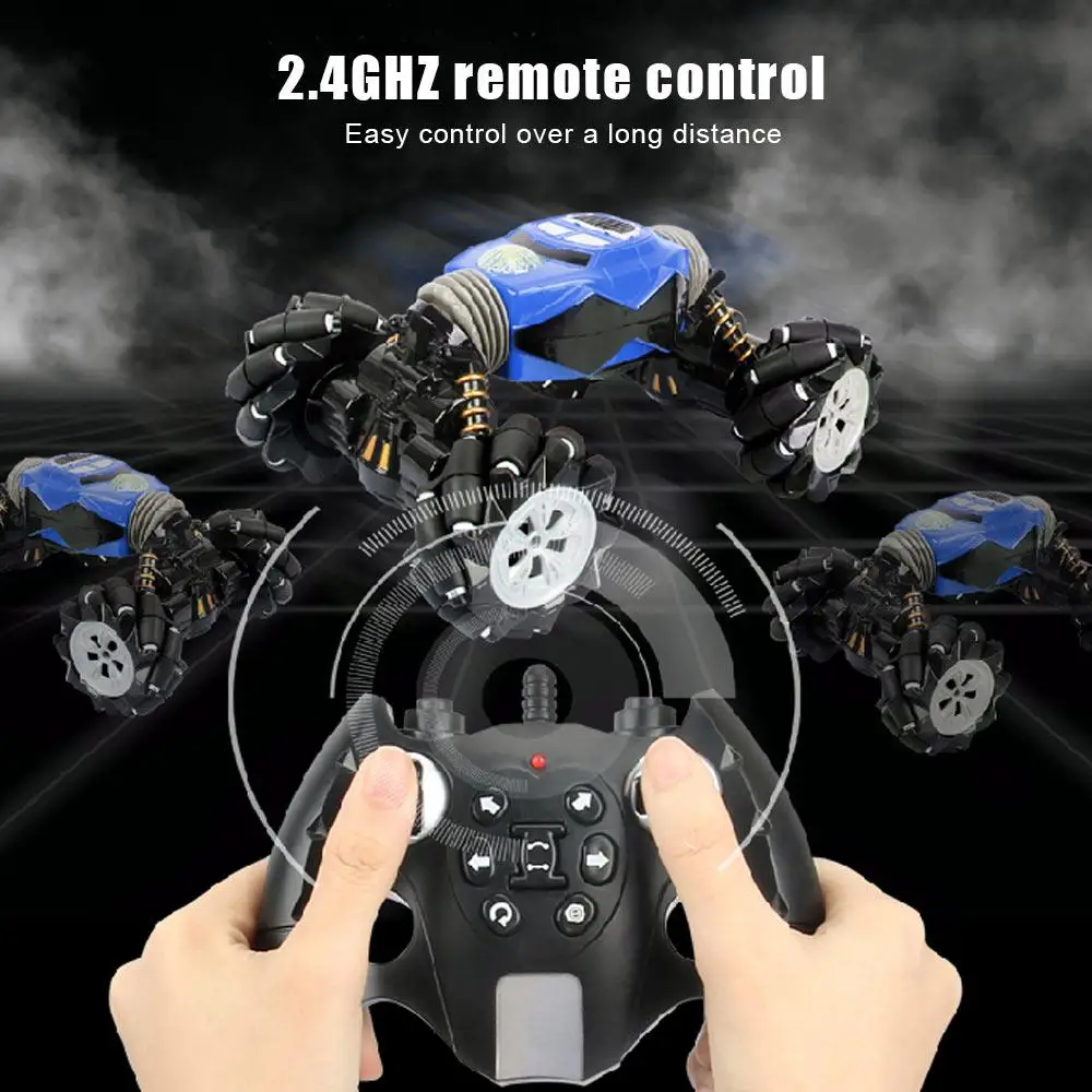 Трансформатор RC автомобиль 2,4 ГГц 4wd пульт дистанционного управления трюк автомобиль жесты музыка автомобиль дрейф игрушка внедорожный Рок Гусеничный грузовик подарки для детей