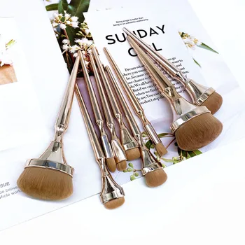 

1L Minimum 10 Pink Gold Make Brush Set Electroplating Tools Can Private Label Custom Logo If meet Minimum Wholesale Cosmetics