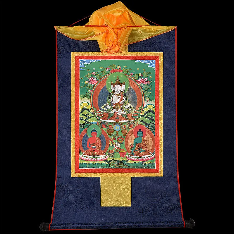 Tibetano thangka pinturas budismo tibetano banhado a