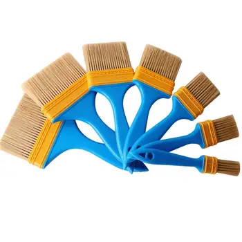

7 Pcs DIY Paint Brushes Wall Painting Oil Brushes Hangable Plastic Handle Nylon Brush Drawing Tool Oil Painting Brushes