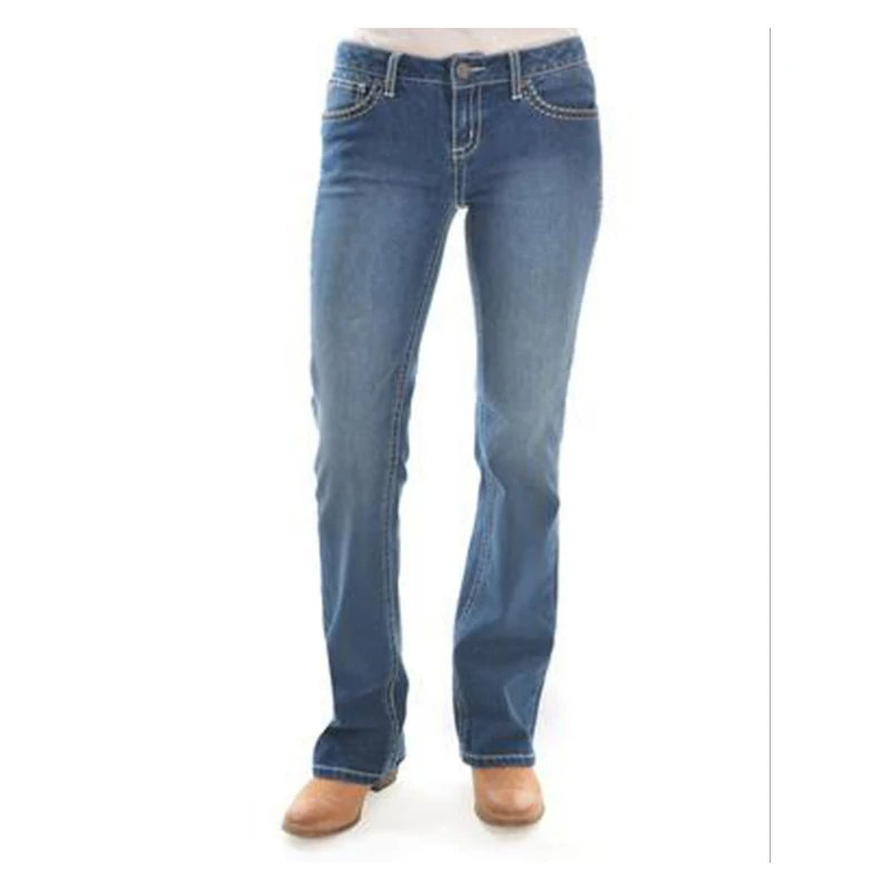 

High Waist Straight Leg Solid Color Women's Jeans Embroidered Trousers Washed Slim Autumn Casual Skinny Female Denim Pants