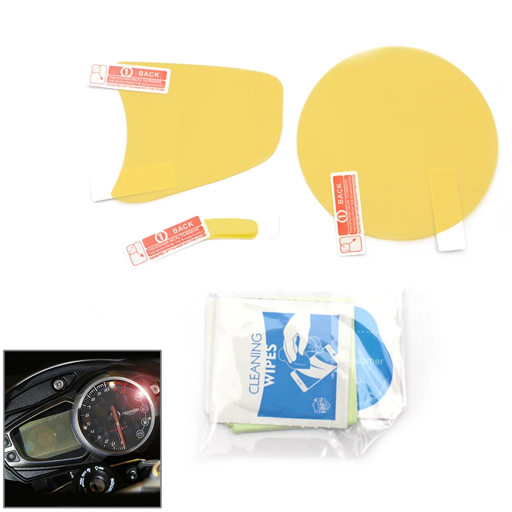 Dashboard Screen Protector For Triumph Speed Triple Motorcycle Instrument Cluster Scratch Screen Protection Film car modification instrument 52mm mechanical oil pressure voltage three in one 2 inch triple meter combination instrument