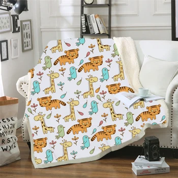 

Cute Soft Fluffy Blankets Cartoon Dinosaur Square Coral Fleece Fabric Sofa Cover Plush Throw Blanket Bedding Sheet for Couch
