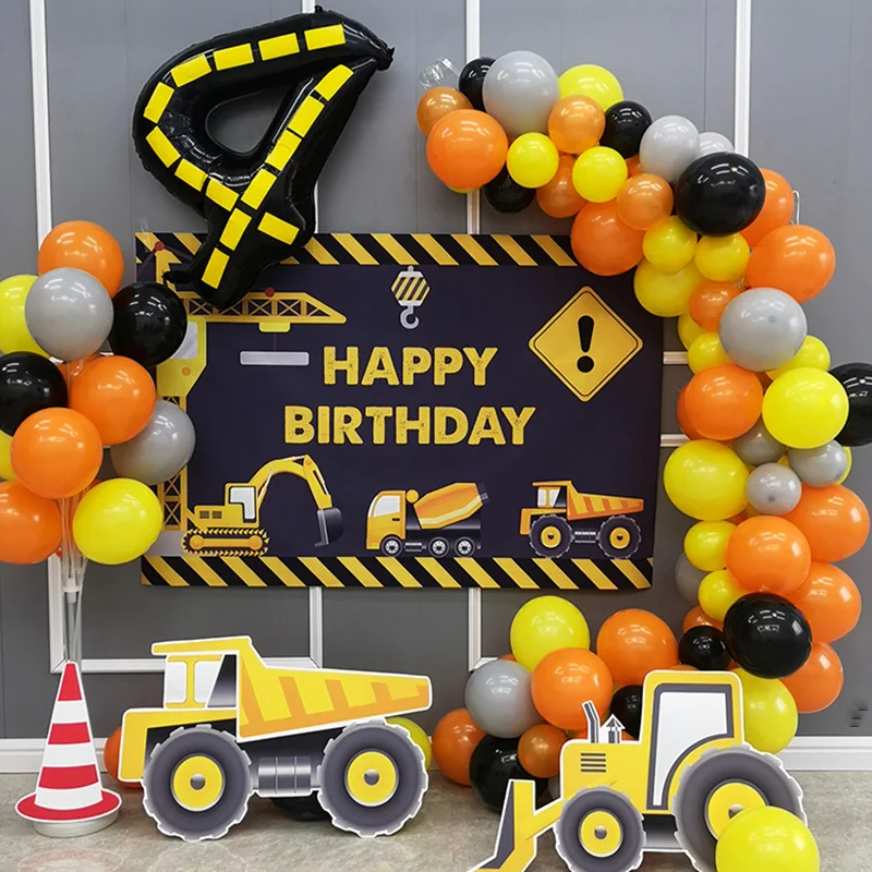 40inch Construction Party Number Balloons 1 2 3 4 5 6 7 8 9 Foil Balloon Birthday Decorations Baby Shower Decorate Globos | Дом и сад