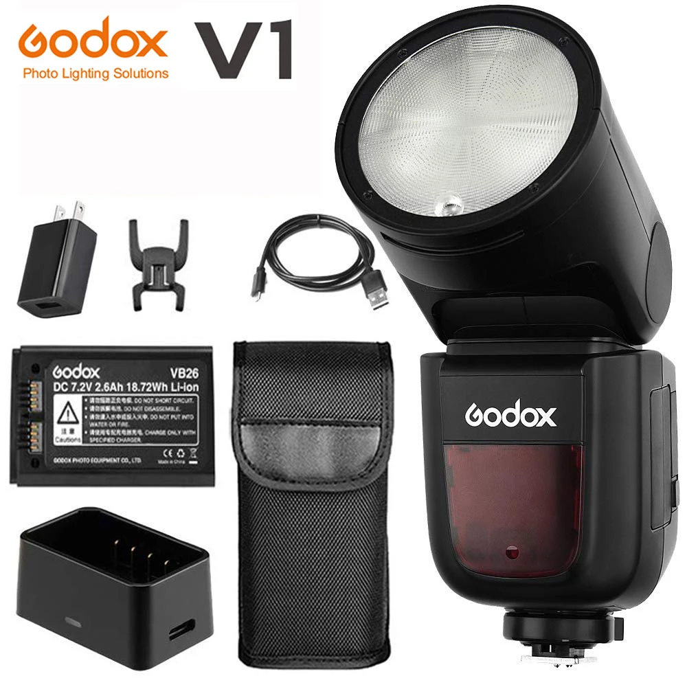 GODOX V1C TTL LI-ION Round Head Camera Flash for Canon EOS Series Camera