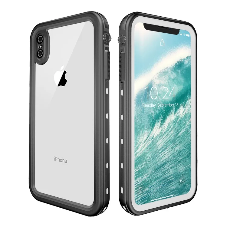 R-JUST водонепроницаемый чехол для iphone X XS XR XS MAX противоударный Прозрачный чехол для iphone XS MAX XR водонепроницаемый чехол для телефона