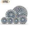 BGTEC 1pc 4'' 4.5'' 5'' 7'' Diamond Turbo Grinding Wheels Concrete Marble Granite Ceramic Tile Stone Grinder 5/8"-11 Cup Wheel
