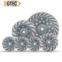 

BGTEC 1pc 4'' 4.5'' 5'' 7'' diamond turbo grinding wheels for grinding on marble, concrete, Masonry, construction material