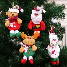 12 шт. Рождественские елочные украшения Новогодний подарок рождественские украшения для дома гирлянды фигурные товары Санта-Клаус кулон в форме куклы безделушки