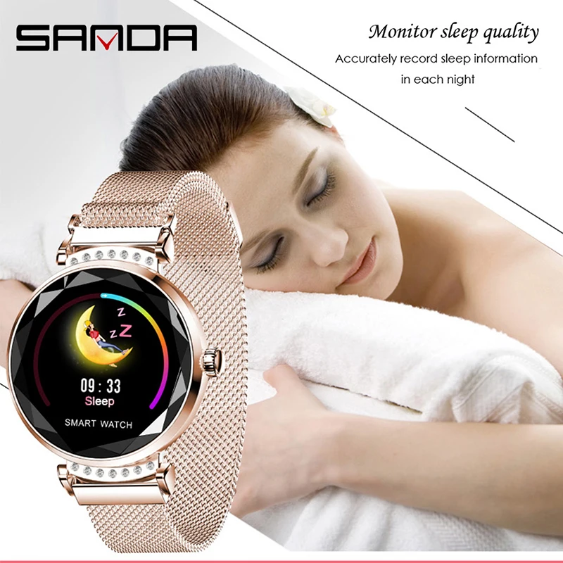 Skup SANDA H2 kobiety fizjologiczne okresie przewidywania inteligentny sukienka zegarki na rękę ciśnienie krwi przypomnienie o połączeniu pulsometr kalorii