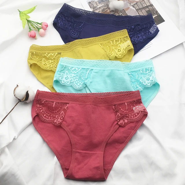 5 Pcs M-XL Good Quality Cotton Underwear Female Women Solid Color Brief  Panties - AliExpress