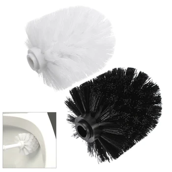 

Toilet Brush Head Universal Replacement Cleaning PVC fit most holders Bathroom Kitchen clean Tool White/Black Durable clean tool
