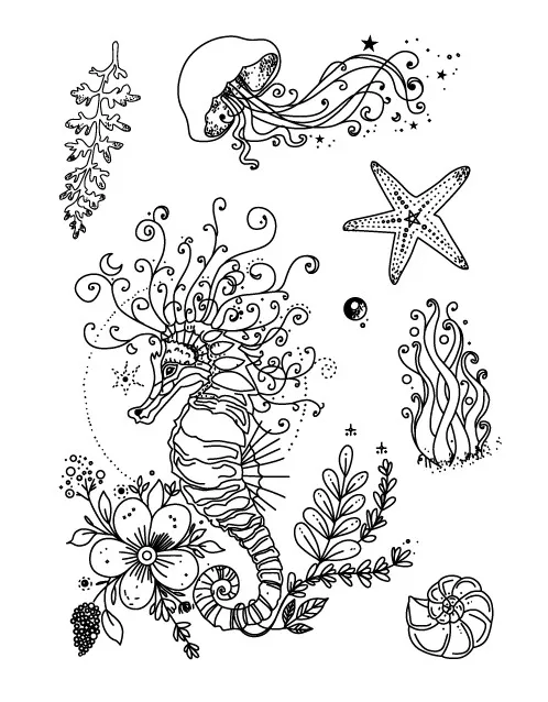 

hippocampus Transparent Clear Stamps for DIY Scrapbooking/Card Making/Kids Christmas Fun Decoration Supplies