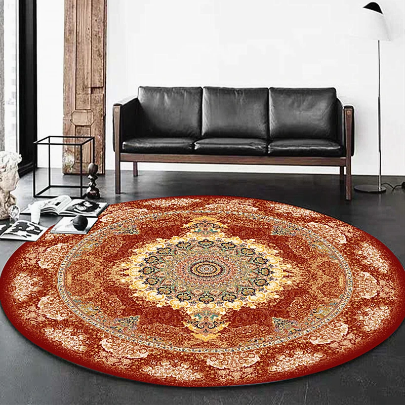 Ethnic Style Mandala Round Carpet Bedroom Rug Bohemian Non-Slip Floor Mat Turkey Persian Area Rug for Living Room Home Decor Ethnic Style Mandala Round Carpet Bedroom Rug Bohemian Non-Slip Floor Mat Turkey Persian Area Rug for Living Room Home Decor