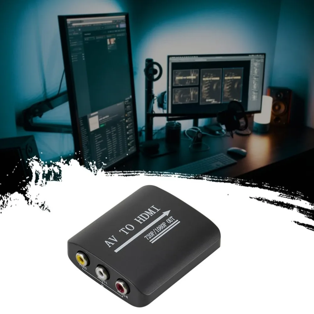Мини AV в HDMI видео конвертер коробка AV в HDMI адаптер для HD tv PS3 PS4 PC DVD Xbox проектор