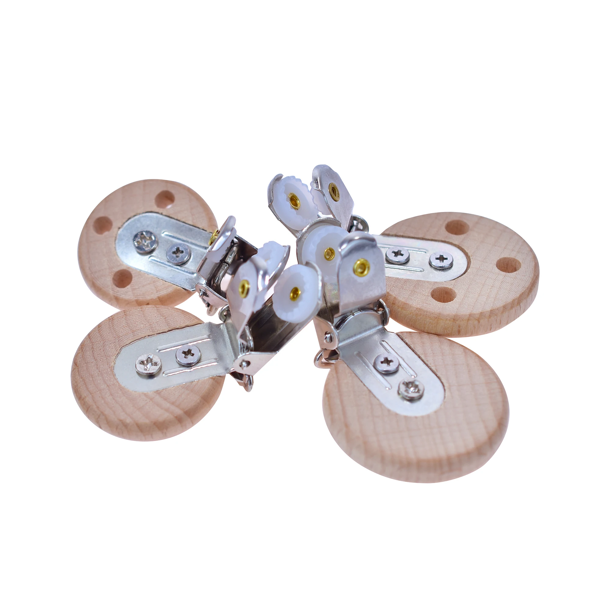 Mabochewing 천연 너도밤나무 목재 클립, 모바일 씹는 젖꼭지 체인, 20 개, 30mm, 35mm