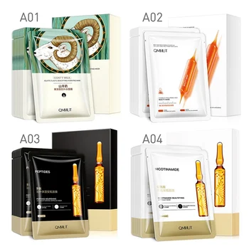 

2019 10pcs Moisturizing Vitamin C Nicotinamide Peptide Mask Whitening Repair Skin Facial Care