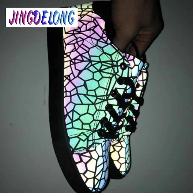 US $19.49 Designer Men Casual Shoes Men Sneakers Zx Flux Chameleon Luminous Reflective Crack Colorful Glare N