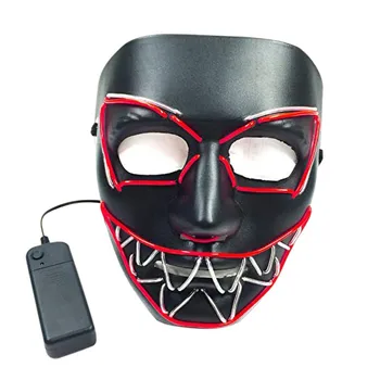 

LED Mask Halloween Festival Party Light Up Scary Face Cosplay Costume Mask