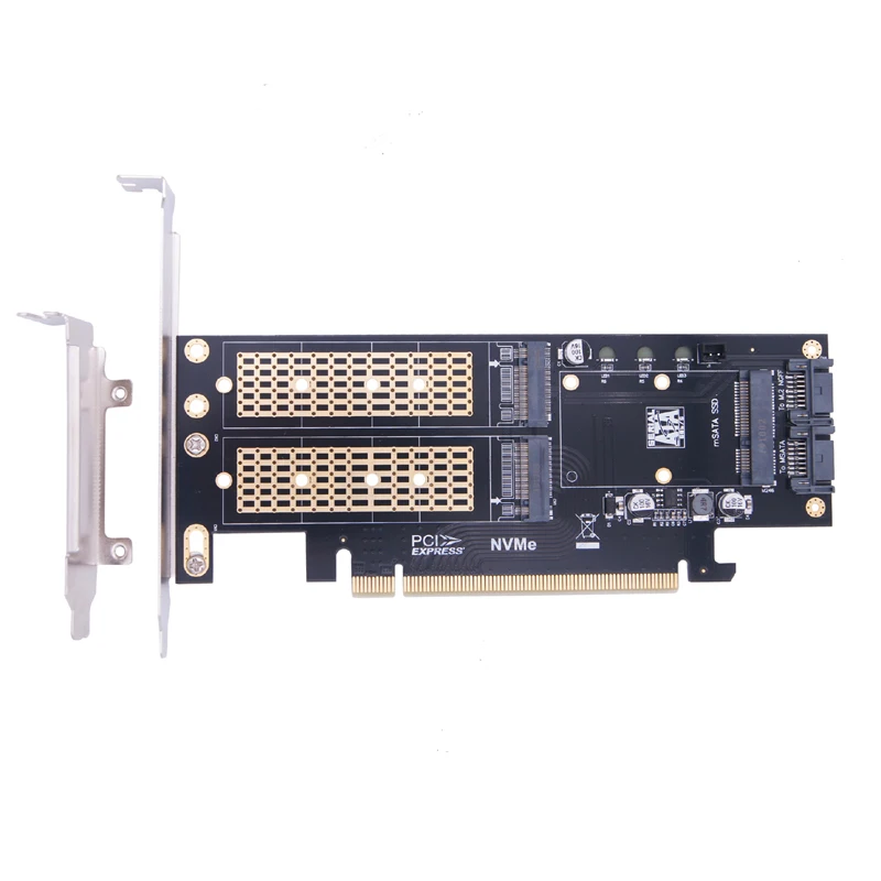 Nvme Ssd Ngff para Pcie 3.0 Adaptador X16 Chave m Chave b Chave Msata Pci Express 3.0 m. Nvme Ssd m2 Sata Ssd Msata Conversor em Riser m2 - Imagem 4