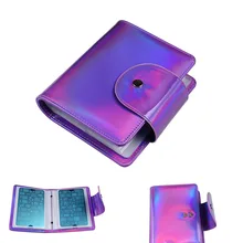 20 слотов большая голографическая фиолетовая штамповочная пластина чехол лазер 9,5x14,5 см дизайн ногтей тарелка-Органайзер держатель сумка JT290