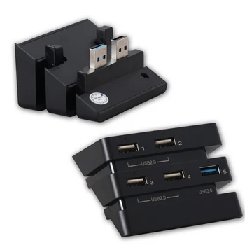 

5 Port 1 USB 3.0 4 USB 2.0 Gaming Multifunctional Practical Extension With LED Indicator Adapter USB Hub Console For PS4 Pro