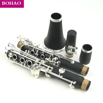 

BOHAO New Professional Clarinet Ebonite Wood Nickel Plated Key Bb Key 17 key Case
