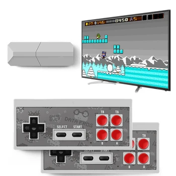 

PINZHENG USB Wireless Handheld TV Video Game Console Build In 600 Classic Game 8 Bit Mini Video Console Support AV Output