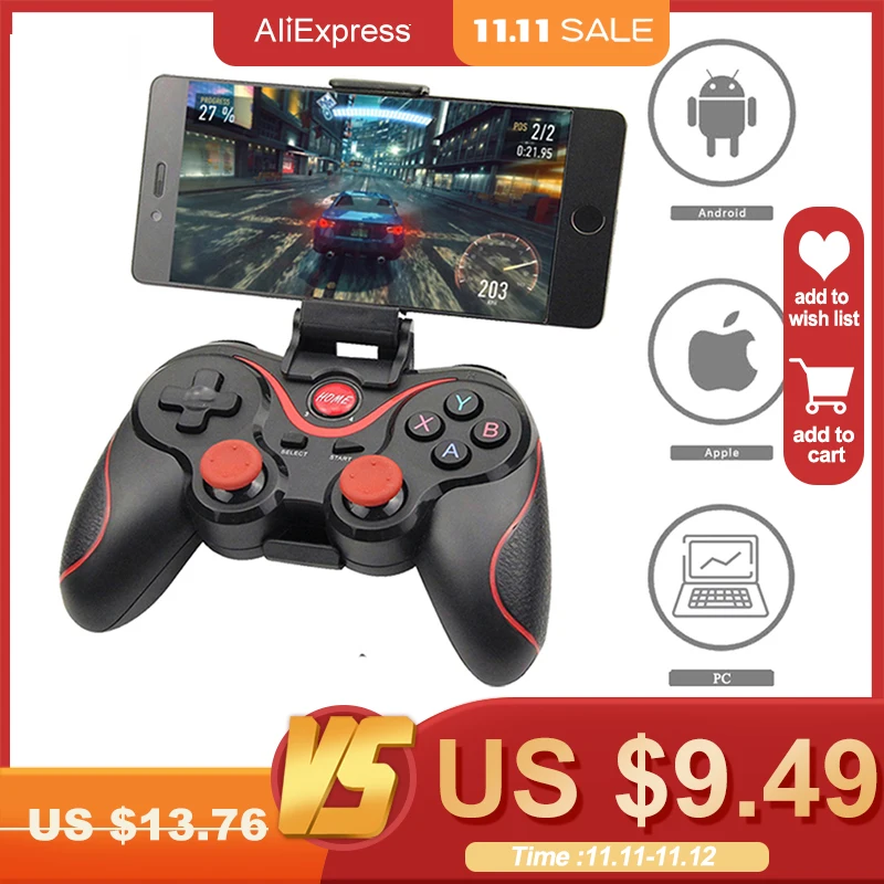 Terios T3 X3 Wireless Joystick Gamepad Pc Game Controller Support Bluetooth Bt3 0 Joystick For Mobile Phone Tablet Tv Box Holder Joystick Gamepad Joystick Joysticksbluetooth Game Controller Gamepad Aliexpress