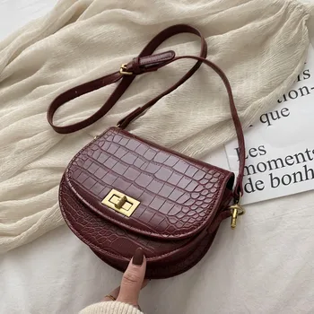 

Bag Women's 2020 New Style Fashion Korean-style Retro Stereotypes Shoulder Bag Winter Versatile Fashion Shoulder Saddle Bag WOME