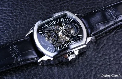 Новые автоматические механические часы из сплава Tourbillon, водонепроницаемые мужские часы с ремешком из натуральной кожи, мужские наручные часы