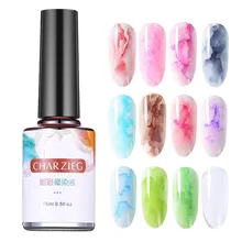 15 мл Цветущий лак для ногтей градиентный акварельный чернильный синий фиолетовая для украшения ногтей лак для маникюра DIY дизайн