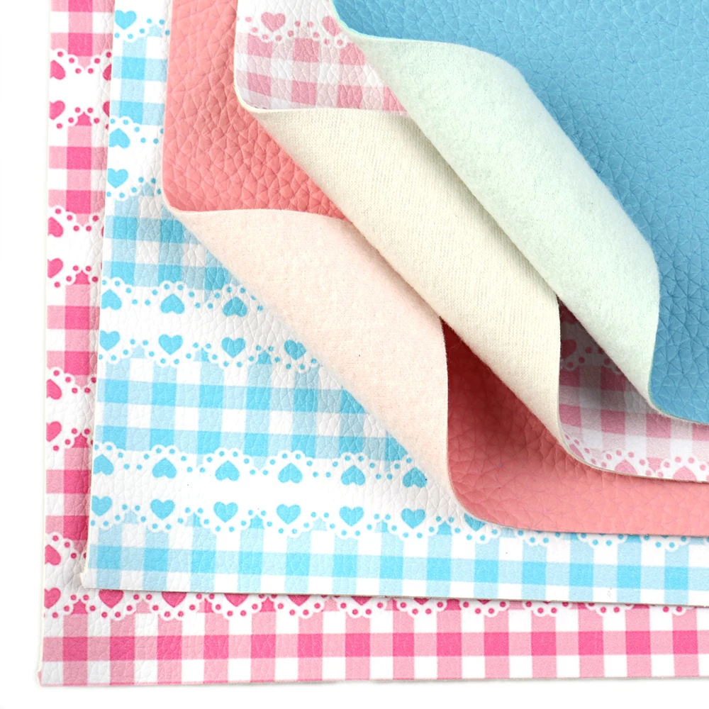 6 шт./компл. 20*34 см личи плед искусственная Синтетическая кожа ткань DIY Швейные аксессуары ручной работы, c9415