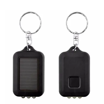 

Rechargeable Mini Camping Flashlight Portable LED Solar Power 3 LED Light Keychain Keyring Torch Flashlight Random Color Gift