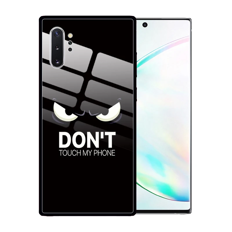 Don't Touch My Phone Tempered Glass Case Cover for Samsung Galaxy S10 Plus S10E S9 S8 Note 10 9 8 Coque Funda | Мобильные