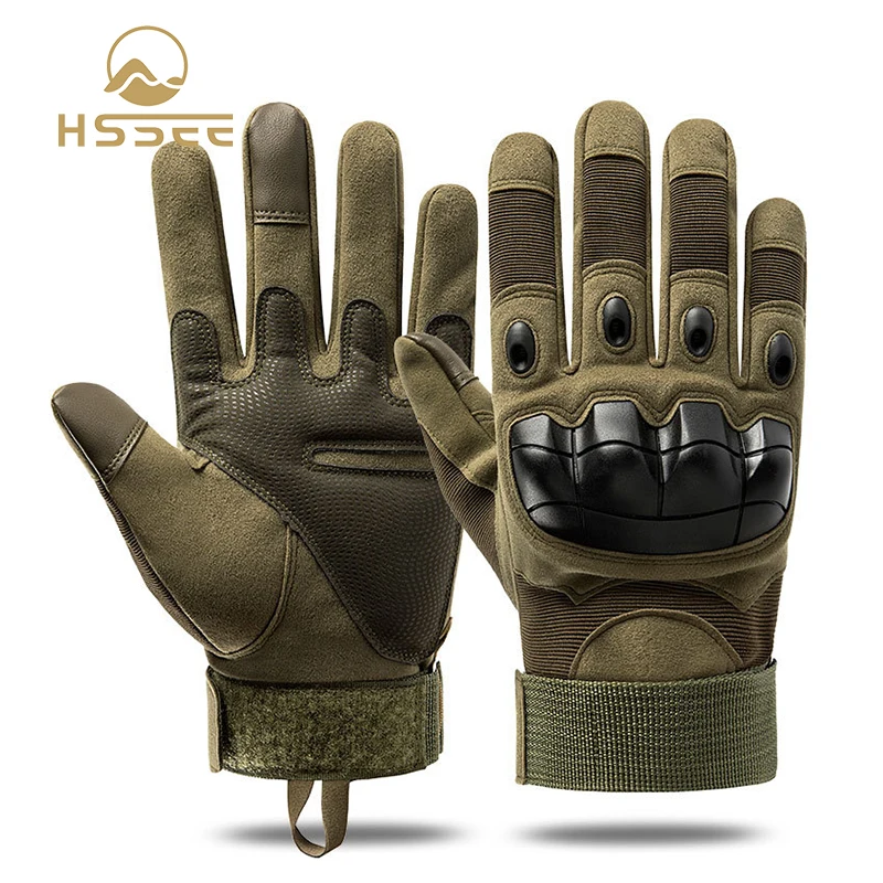 

HSSEE Новые тактические уличные перчатки для мужчин, Кожа из микрофибры Дышащие военные армейские перчатки Мотоцикл Перчатки для пальцев Мужские