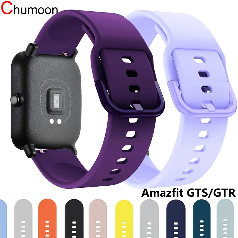 Ремешок 20 мм 22 для Amazfit bip GTS 2 gts2 Mini Gtr 42 силиконовый браслет Samsung Galaxy watch Active 40 44 |