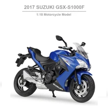

1:18 2017 SUZUKI GSX-S1000F Diecast Alloy Motorcycle Model Toy Mini Motorcycle Toy Christmas Gift Child Birthday Gift Collection