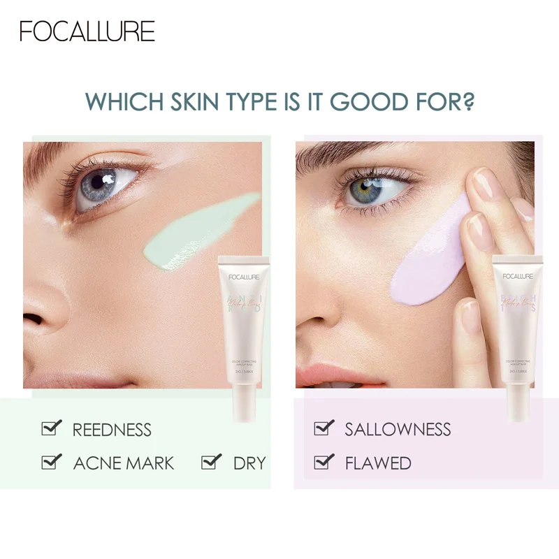 Праймер для лица FOCALLURE GLOWMAX освежающий Крем текстура стойкий увлажняющий