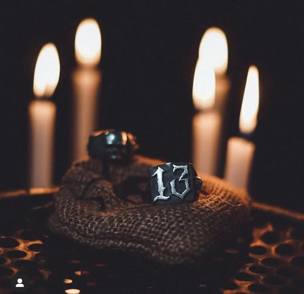 Punk rock Fashion 13 Letter Ring Man Style Stainless Steel Rings For women Retro Wedding Custom Jewelry OSR452 - Image 4