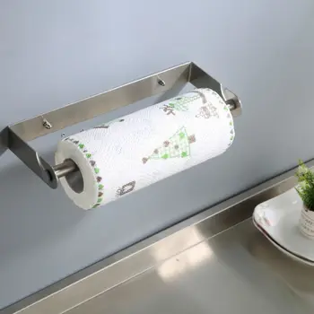 

Punching Self-Adhesive Wall Mounted Stainless Steel Paper Towel Holder Dispenser For Organizer Shelves Etagere Mural