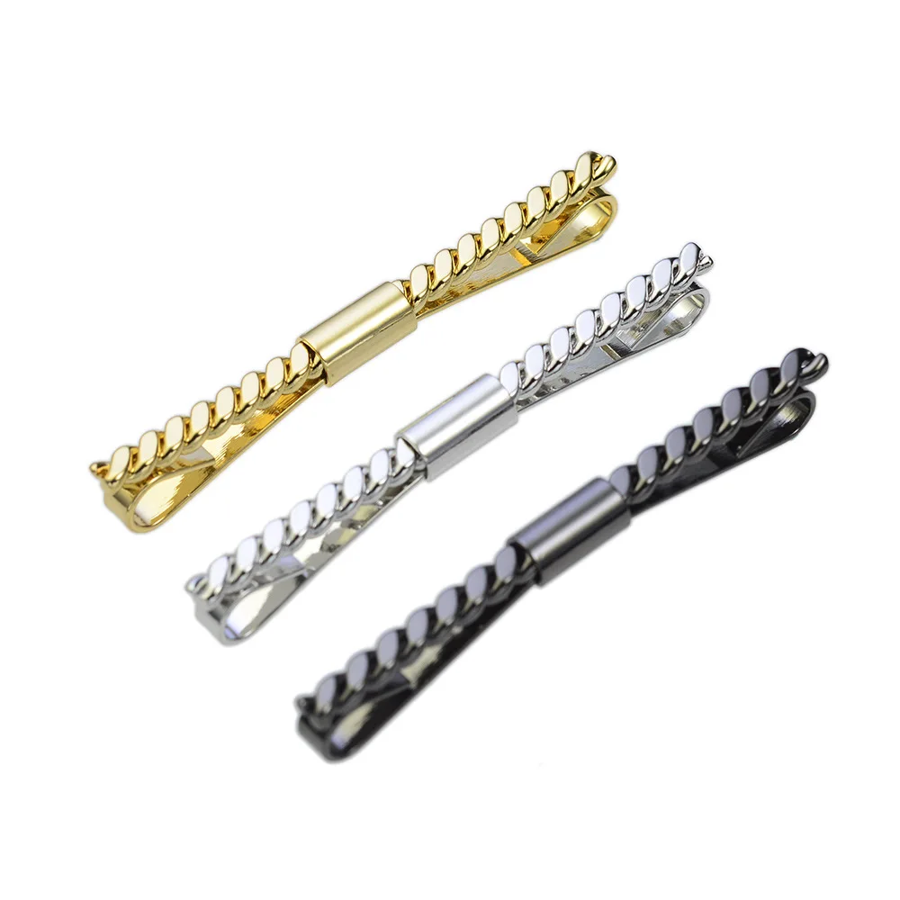 OBN High Quality Stripe Shirt Collar Clip Collar Pin Tie Clip Clasp Bar