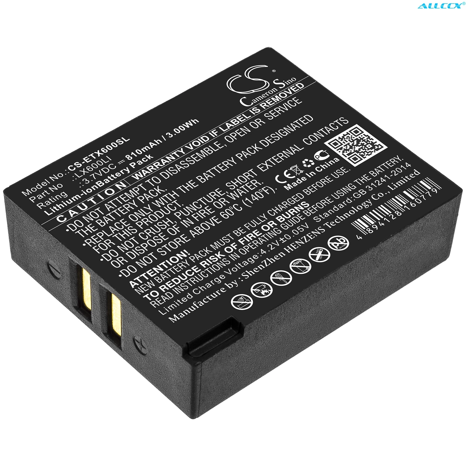 Fone de Ouvido 810mah sem Fio Lx600li para Eartec Cameron Sino Bateria Ultralite Sistemas Hub - Image 2