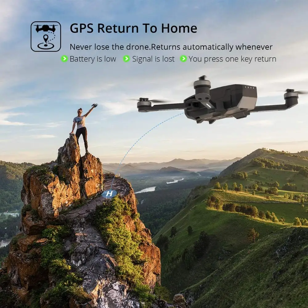 US $159.60 Holy Stone HS720 Upgraded 4K Drone GPS 5G FPV WiFi FOV 120Camera Brushless Quadcopter 26 Minutes Flight Time With Carrying Bag
