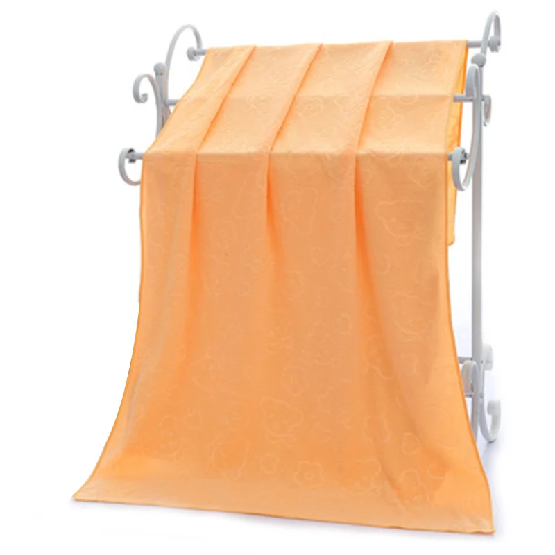 Orange Быстросохнущее полотенце 70x140 см Впитывающее медведь мультяшная Микрофибра Пляжная Ванна башня мультфильм Медведь Дети KSI999 - Цвет: Orange