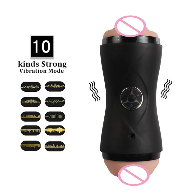 Мужская искусственная мастурбация Вибрирующая чашка 3D реалистичный мужской