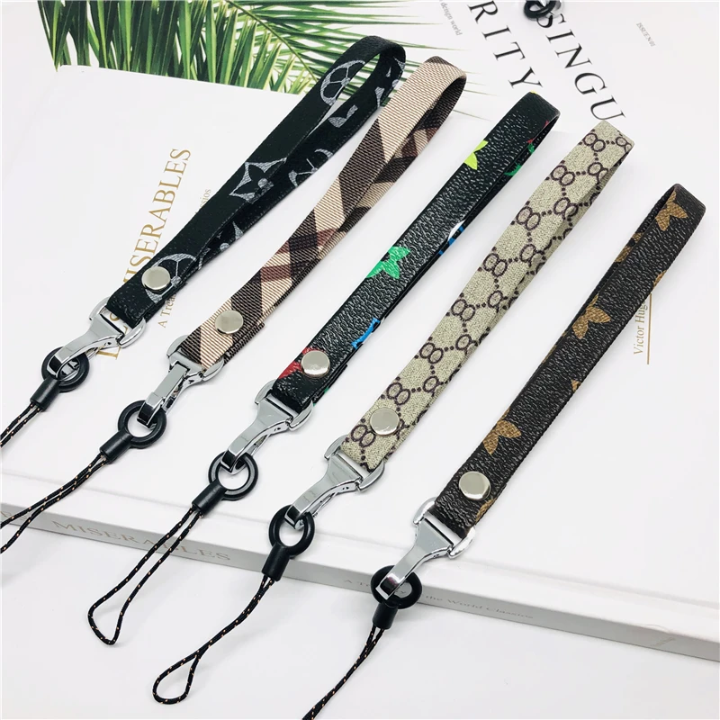 

Phone Lanyard PU leather Wrist Strap Hand Lanyard For Keys Camera GoPro USB Flash Drives Keys ID Card keycord keychain Lanyards