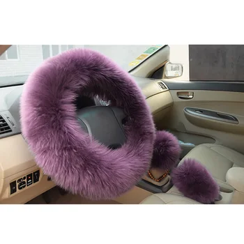 

Handbrake Steering wheel cover Hood Plush 36-38cm Comfortable Protector